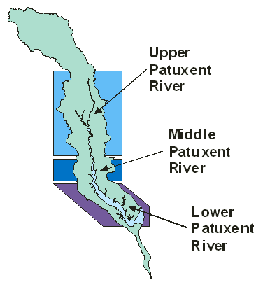Patuxent River Map of Tributaries